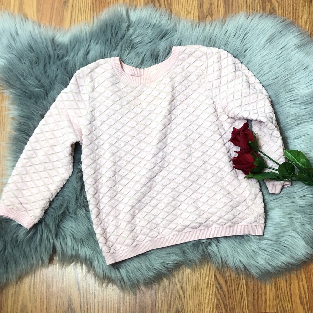 Quilted Cropped Sweater